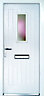 Crystal Frosted Glazed Cottage White Right-hand External Front Door set, (H)2055mm (W)920mm