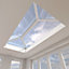 Crystal Grey Aluminium & PVC Roof lantern, (L)2.5m (W)1.5m (H)453mm