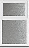 Crystal Obscured Double glazed White uPVC Top hung Casement window, (H)1040mm (W)610mm