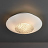 Crystallinity Crystal White 3 Lamp Bathroom Ceiling light