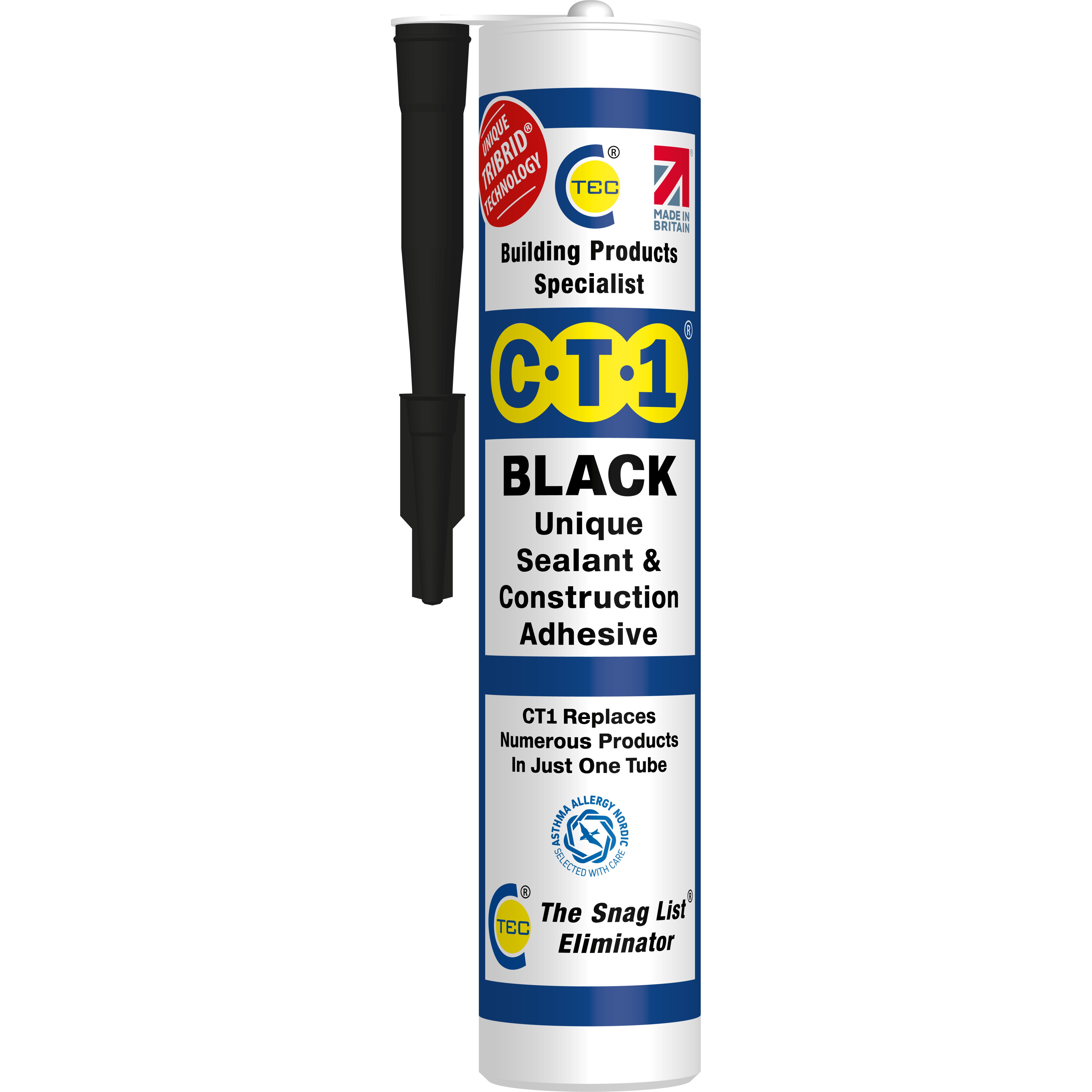 CT1 Sealant & Adhesive Tribrid Black Multi-purpose Sealant, 290ml