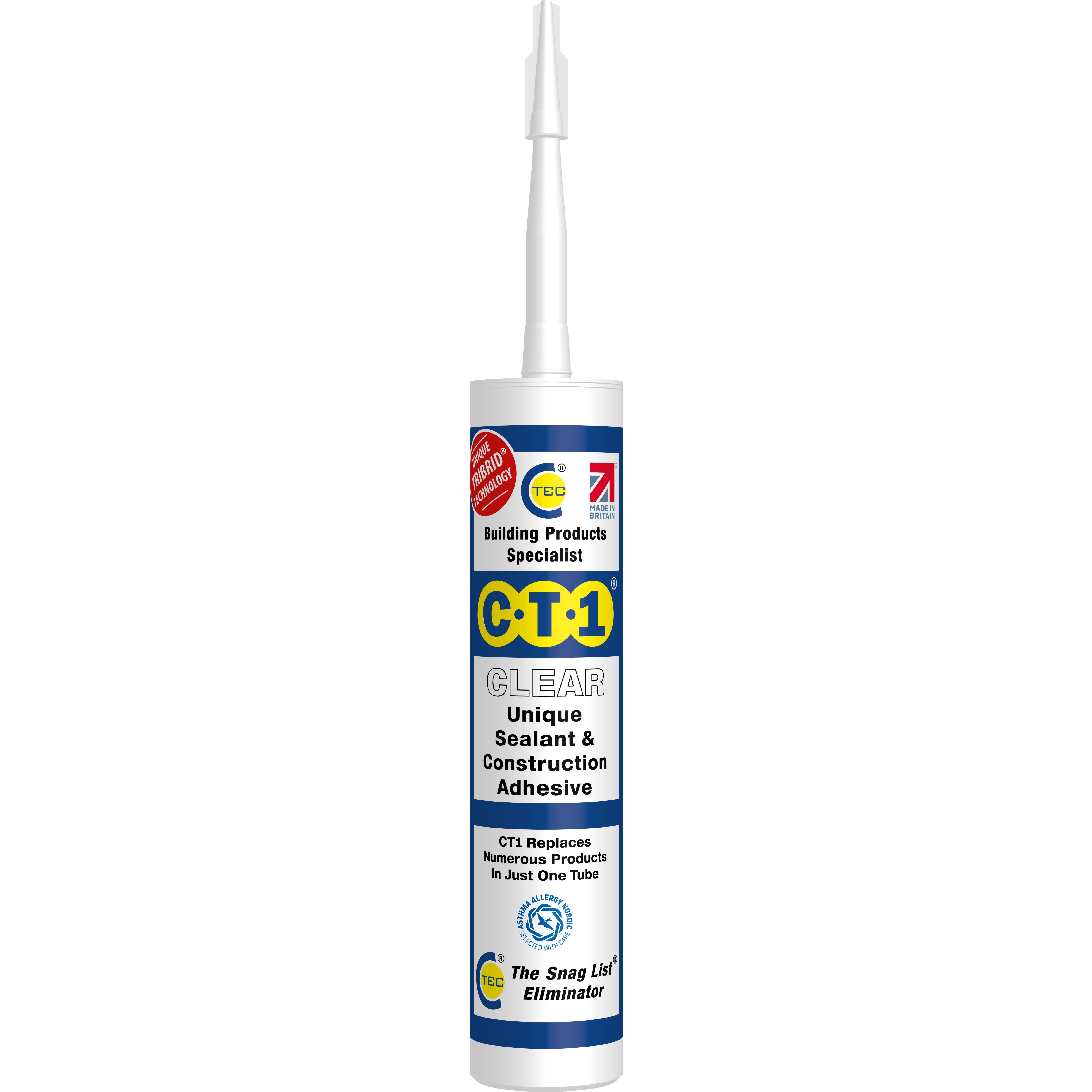 CT1 Sealant & Adhesive Tribrid Clear Multi-purpose Sealant, 290ml