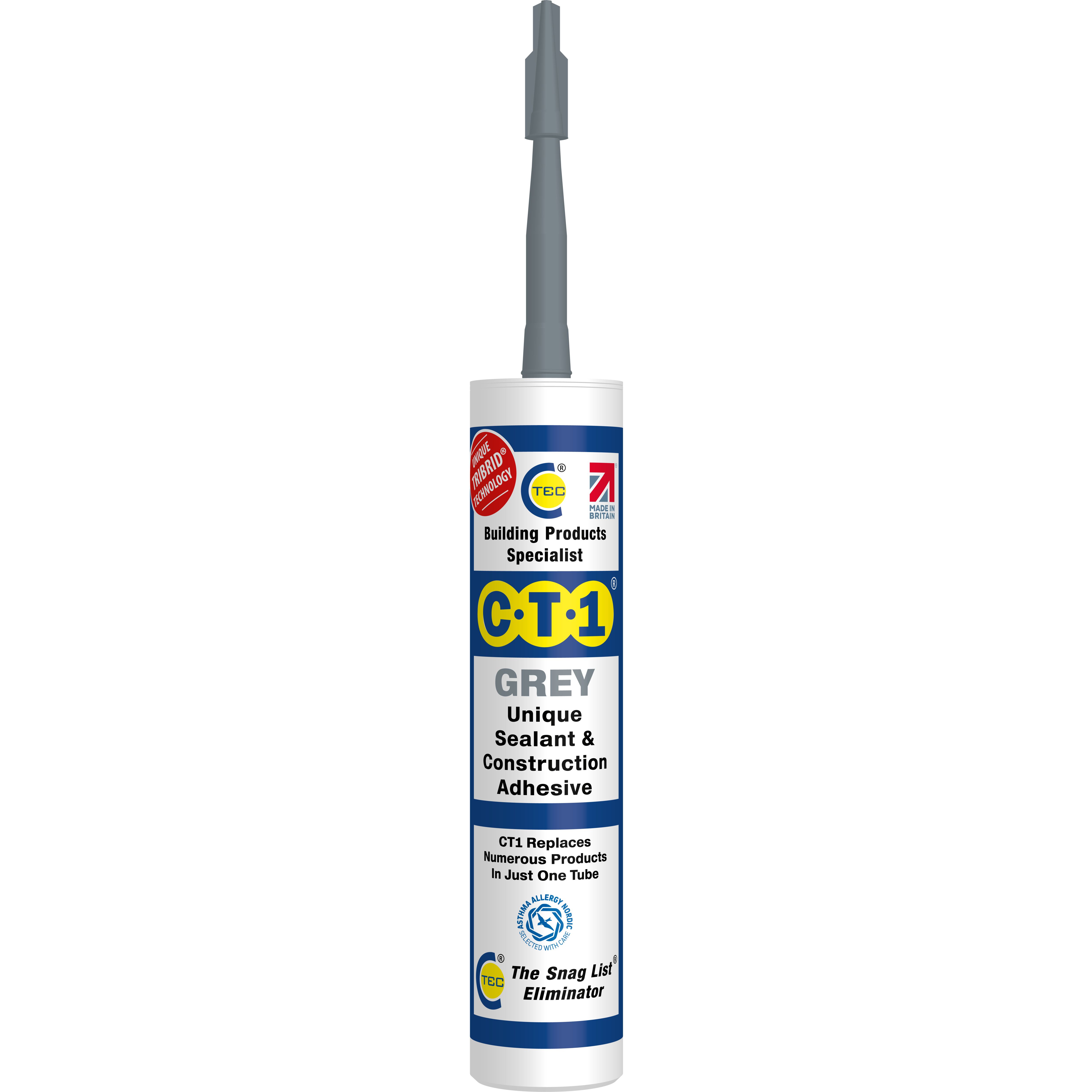 CT1 Sealant & Adhesive Tribrid Grey Multi-purpose Sealant, 290ml