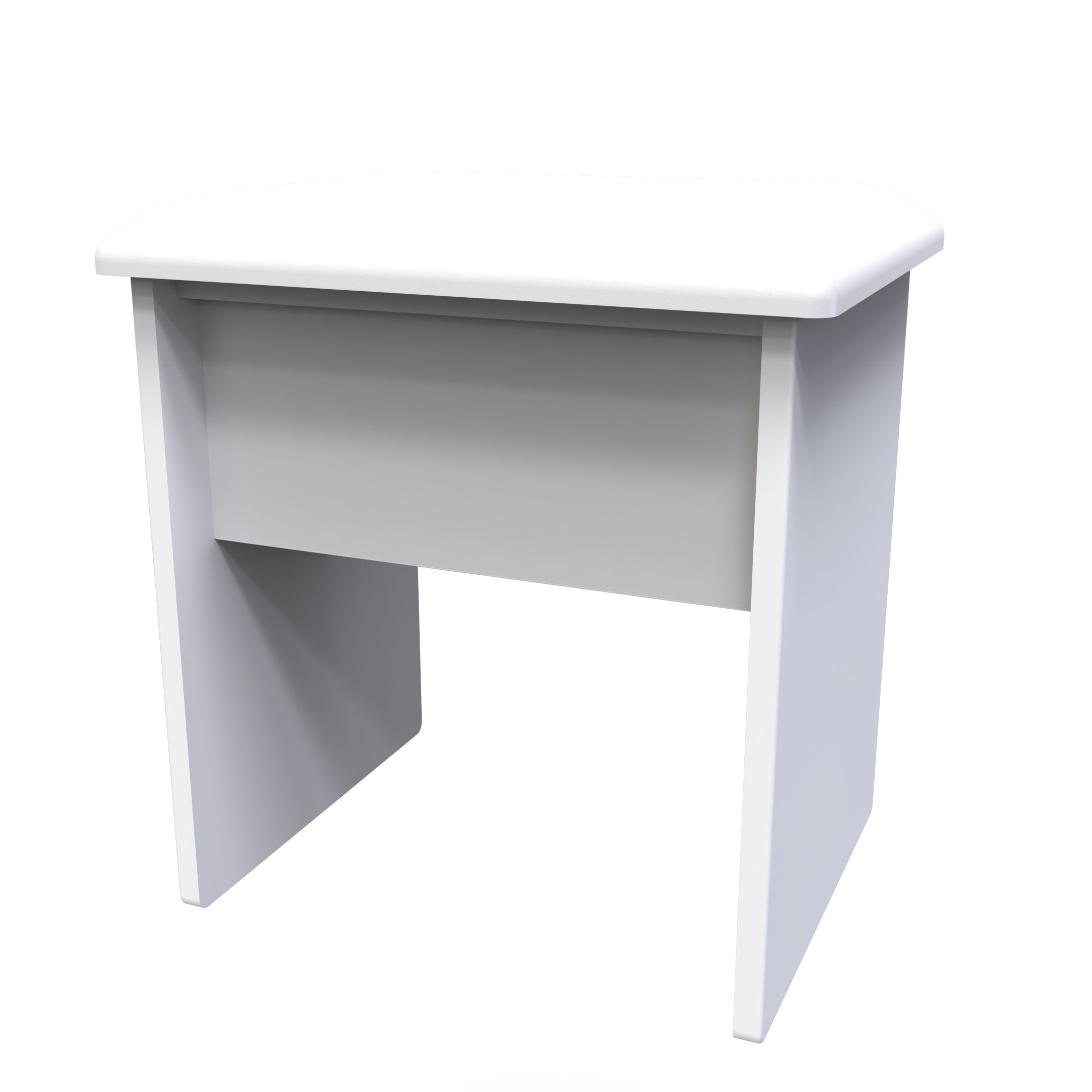 Cube Matt White Dressing table stool