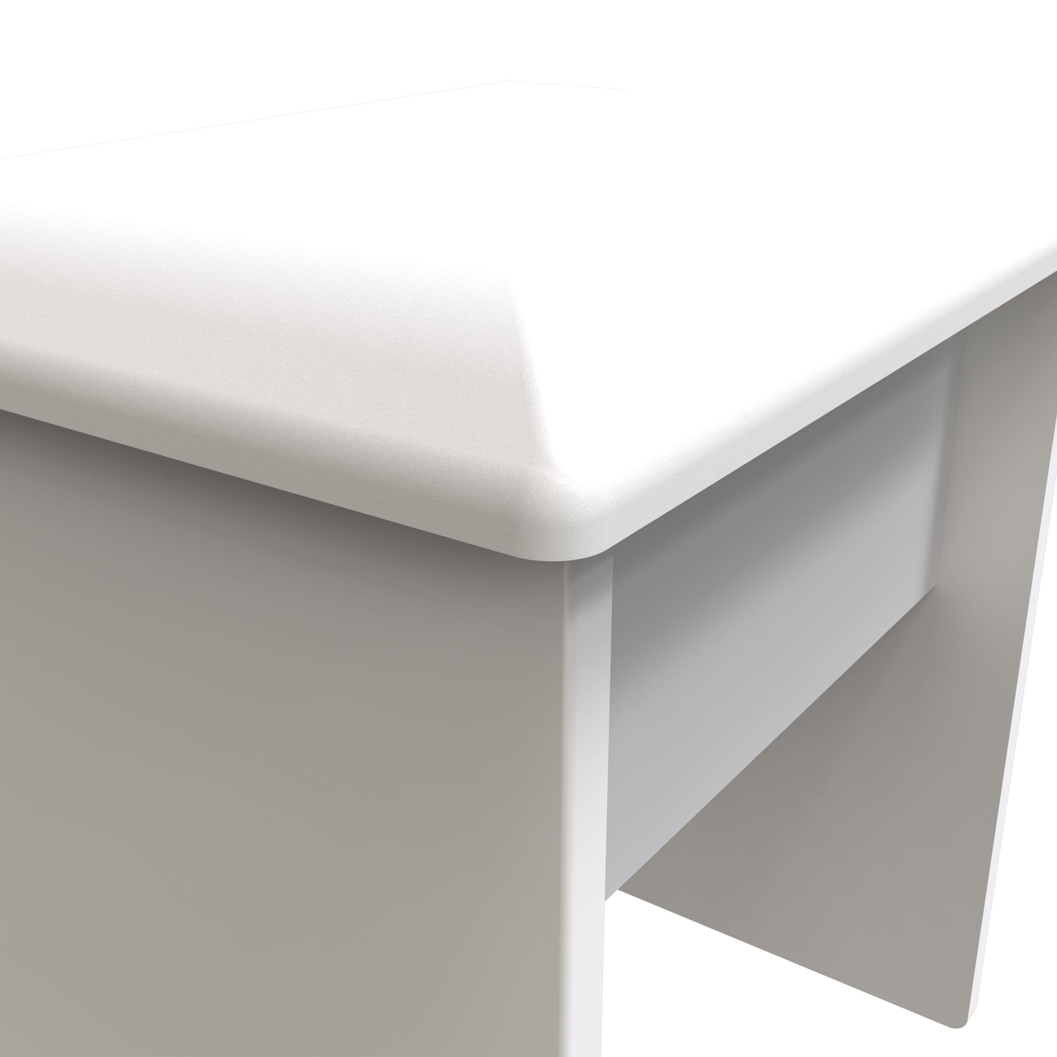 Cube Matt White Dressing table stool