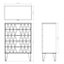 Cube Ready assembled Matt dark grey & white 5 Drawer Chest of drawers (H)1075mm (W)765mm (D)415mm