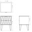 Cube Ready assembled Matt duck egg & white 2 Drawer Smart Bedside chest (H)505mm (W)395mm (D)415mm