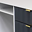 Cube Ready assembled Matt indigo & white Media unit with 2 shelves & 6 drawers, (H)152cm x (W)74cm x (D)39.5cm