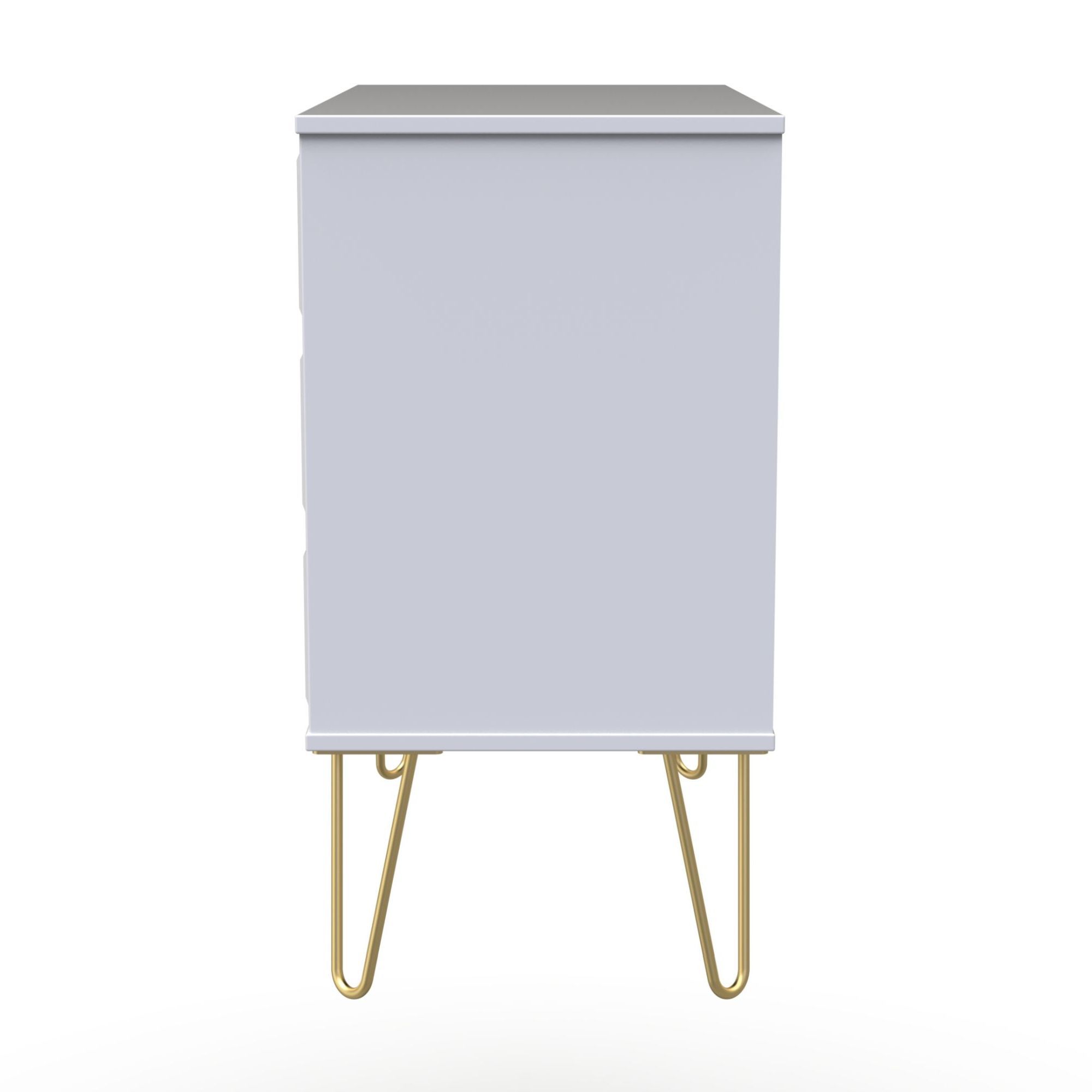 Cube Ready assembled Matt white 3 Drawer Chest of drawers (H)695mm (W)765mm (D)415mm