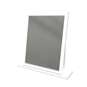 Cube White Rectangular Freestanding Framed mirror, (H)50.5cm (W)48cm
