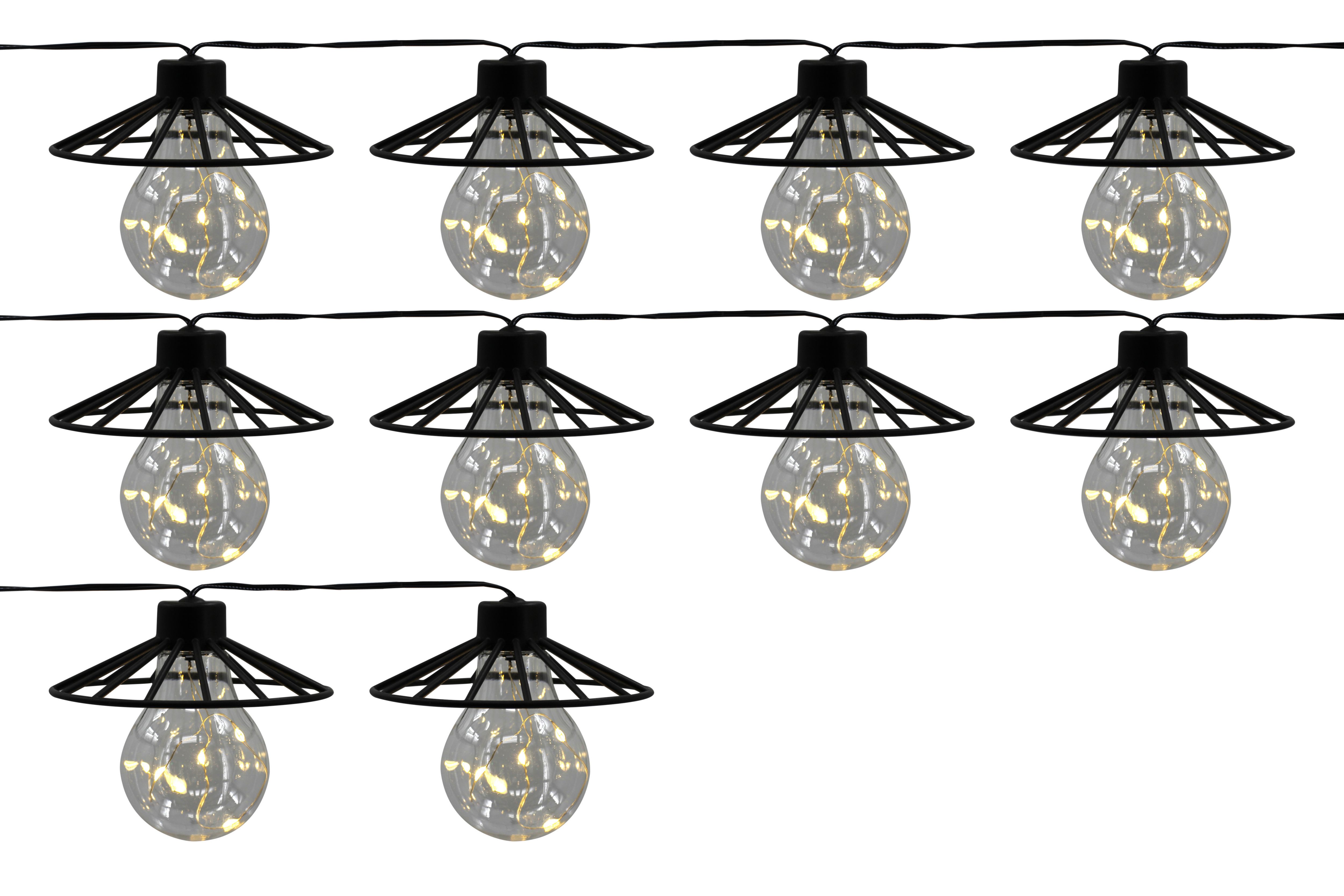 Cupabia Solar-powered Warm white 10 Integrated LED Outdoor String lights