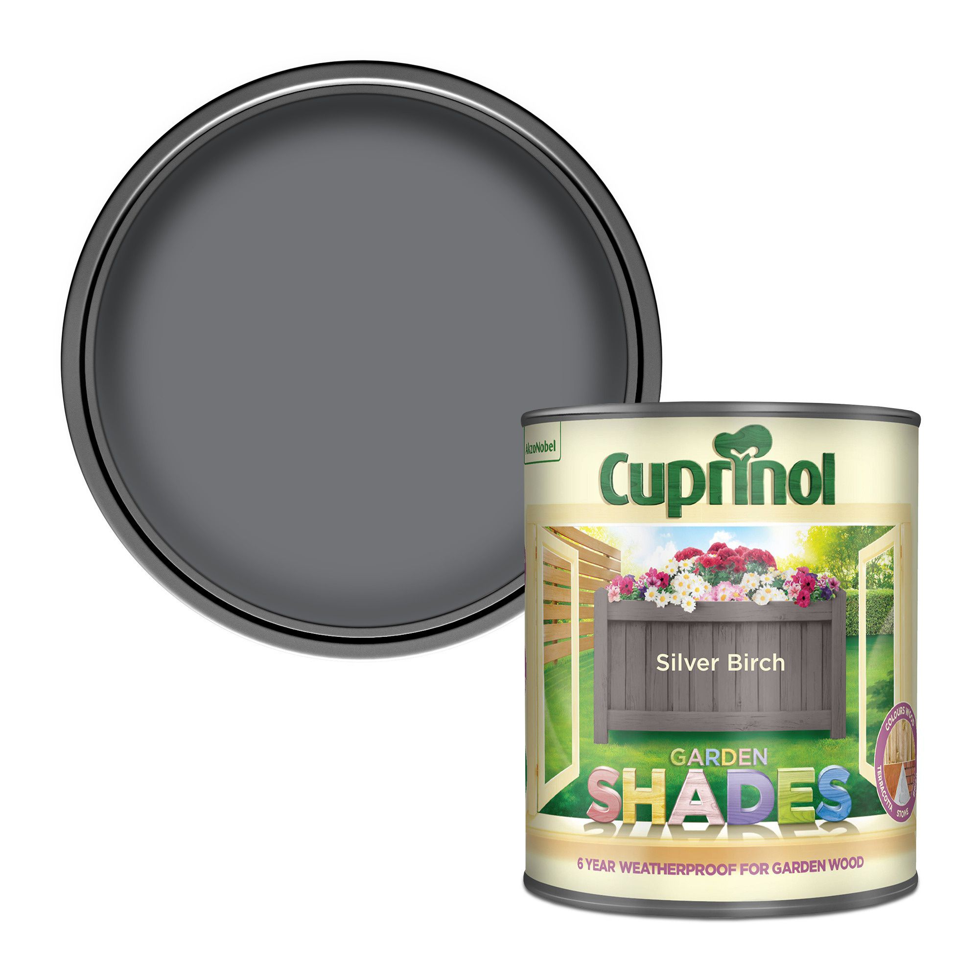 Cuprinol Garden shades Silver birch Matt Multi-surface Exterior Wood paint, 1L