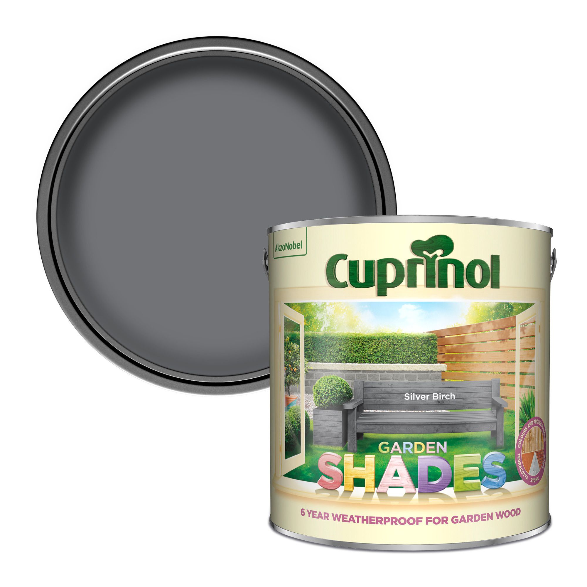 Cuprinol Garden shades Silver birch Matt Multi-surface Exterior Wood paint, 2.5L