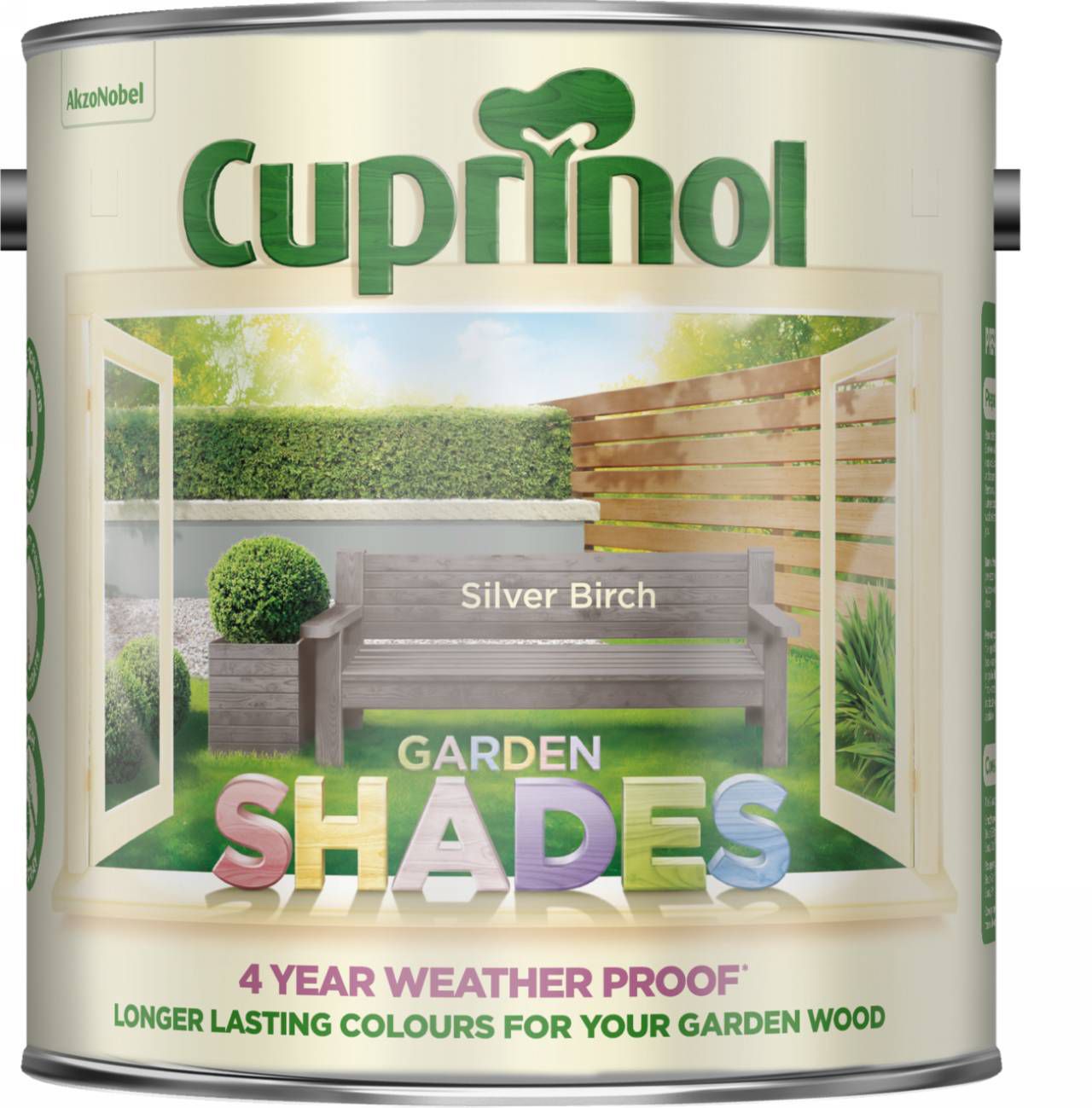 Cuprinol Garden shades Silver birch Matt Multi-surface Exterior Wood paint, 2.5L