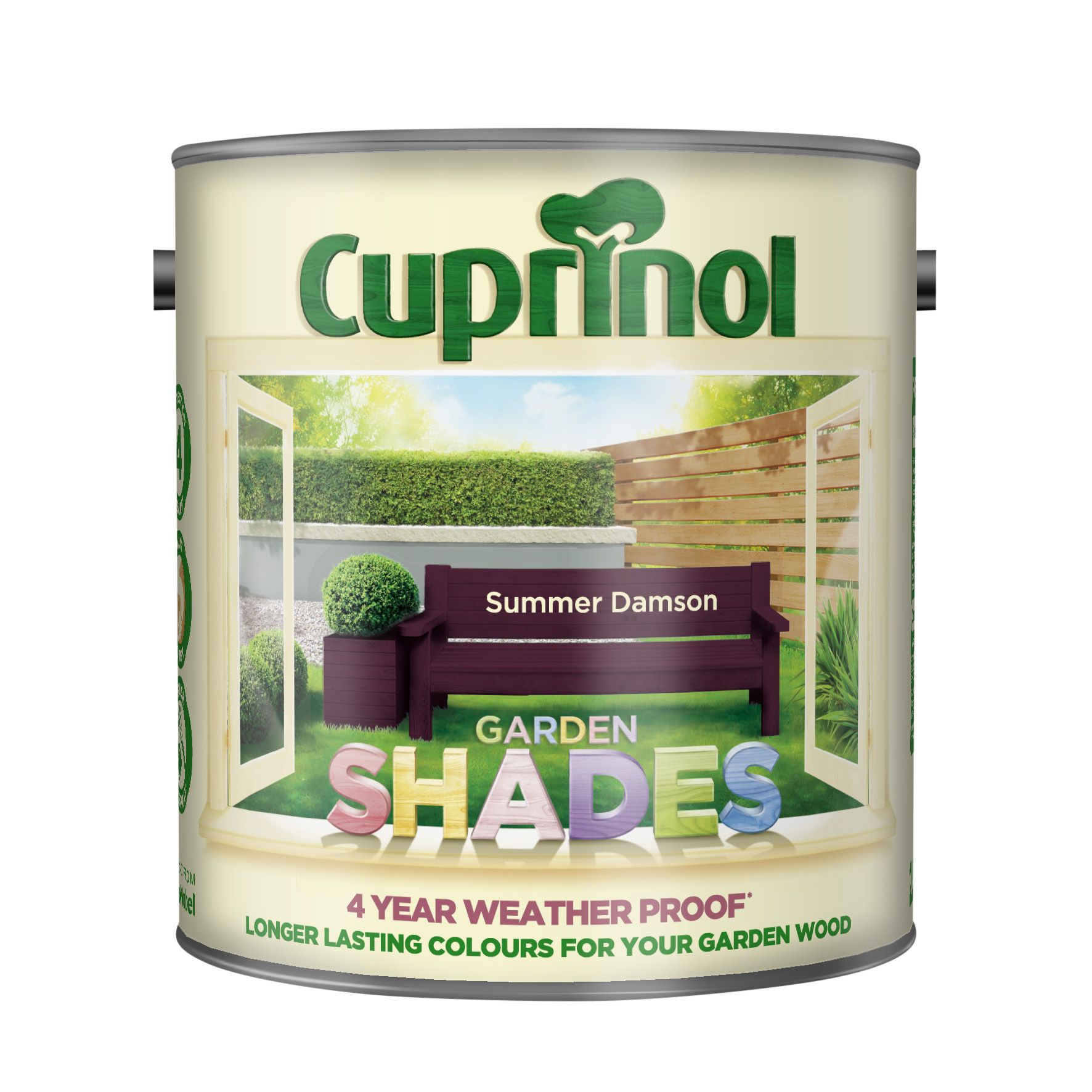 Cuprinol Garden shades Summer damson Matt Multi-surface Exterior Wood paint, 2.5L