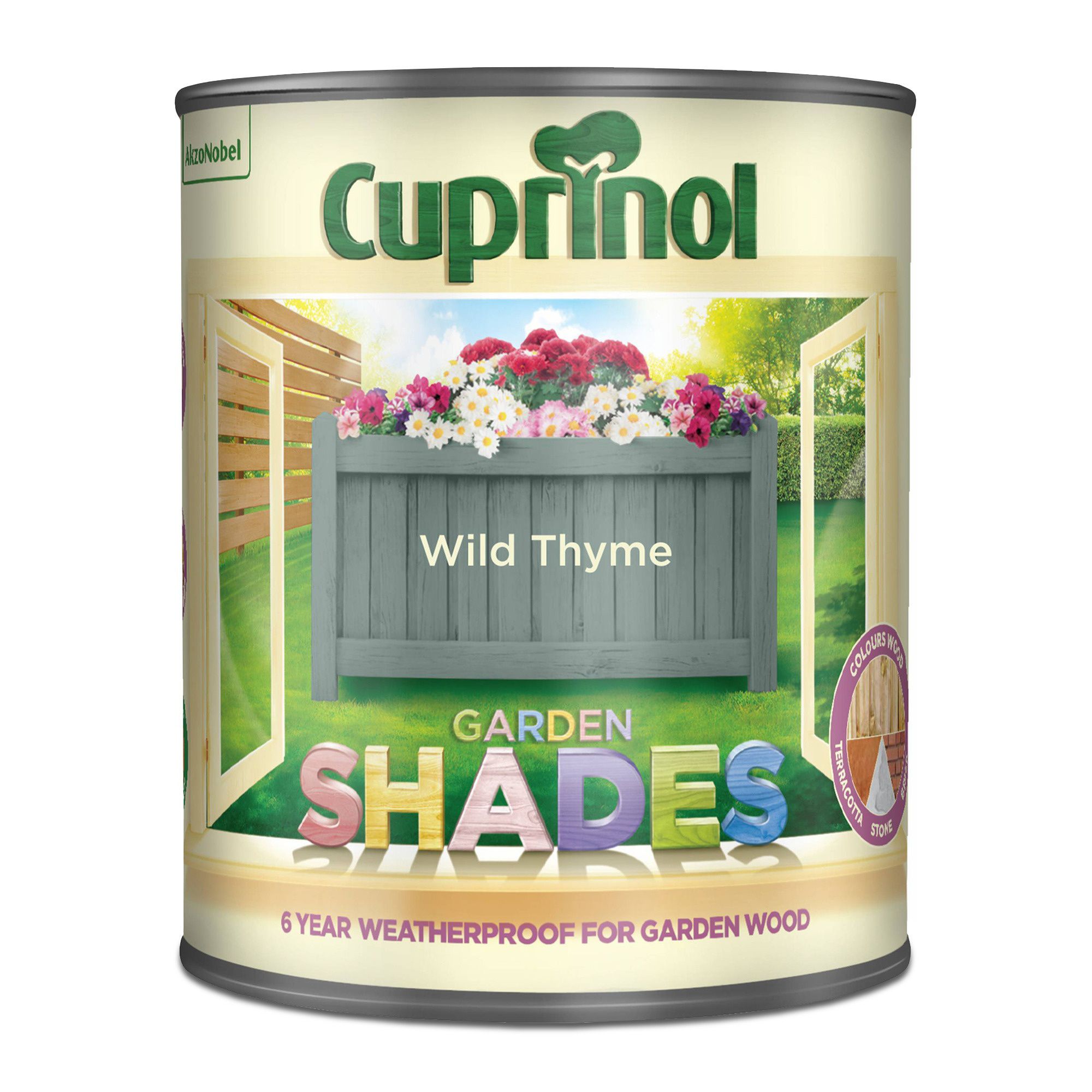 Cuprinol Garden shades Wild thyme Matt Multi-surface Exterior Wood paint, 1L