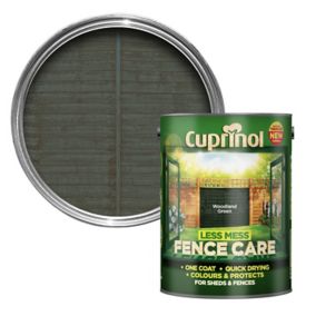 Cuprinol Less mess fence care Woodland green Matt Treatment, 5L
