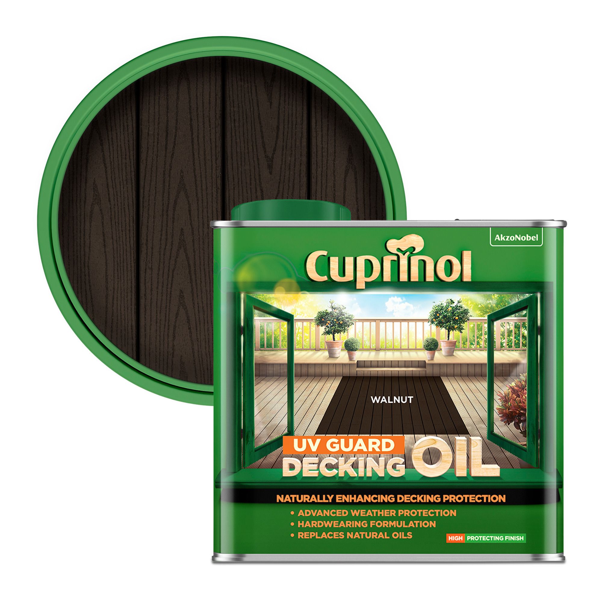Cuprinol UV Guard Walnut Teak Wood oil, 2.5L