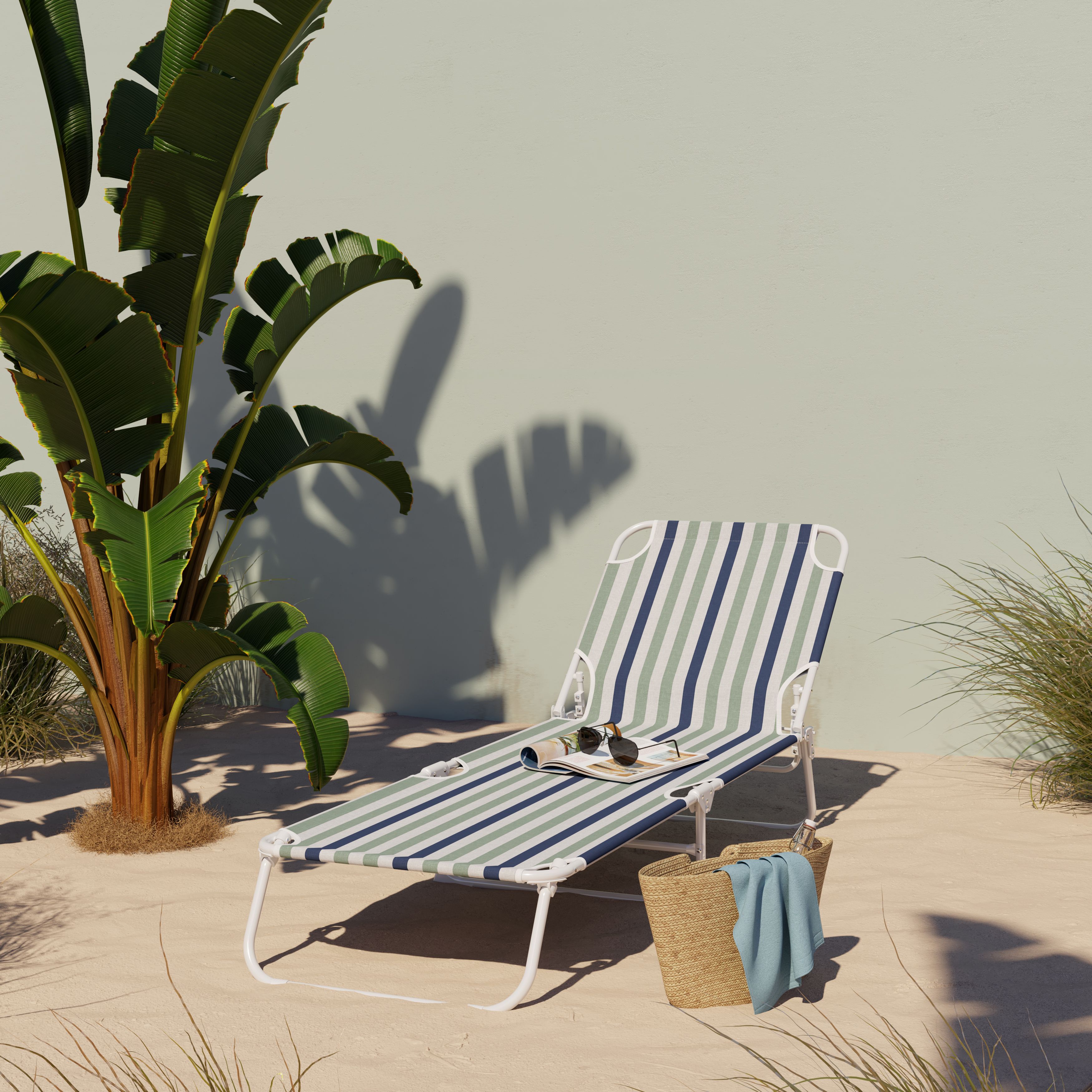 Curacao Blue & green Sun lounger