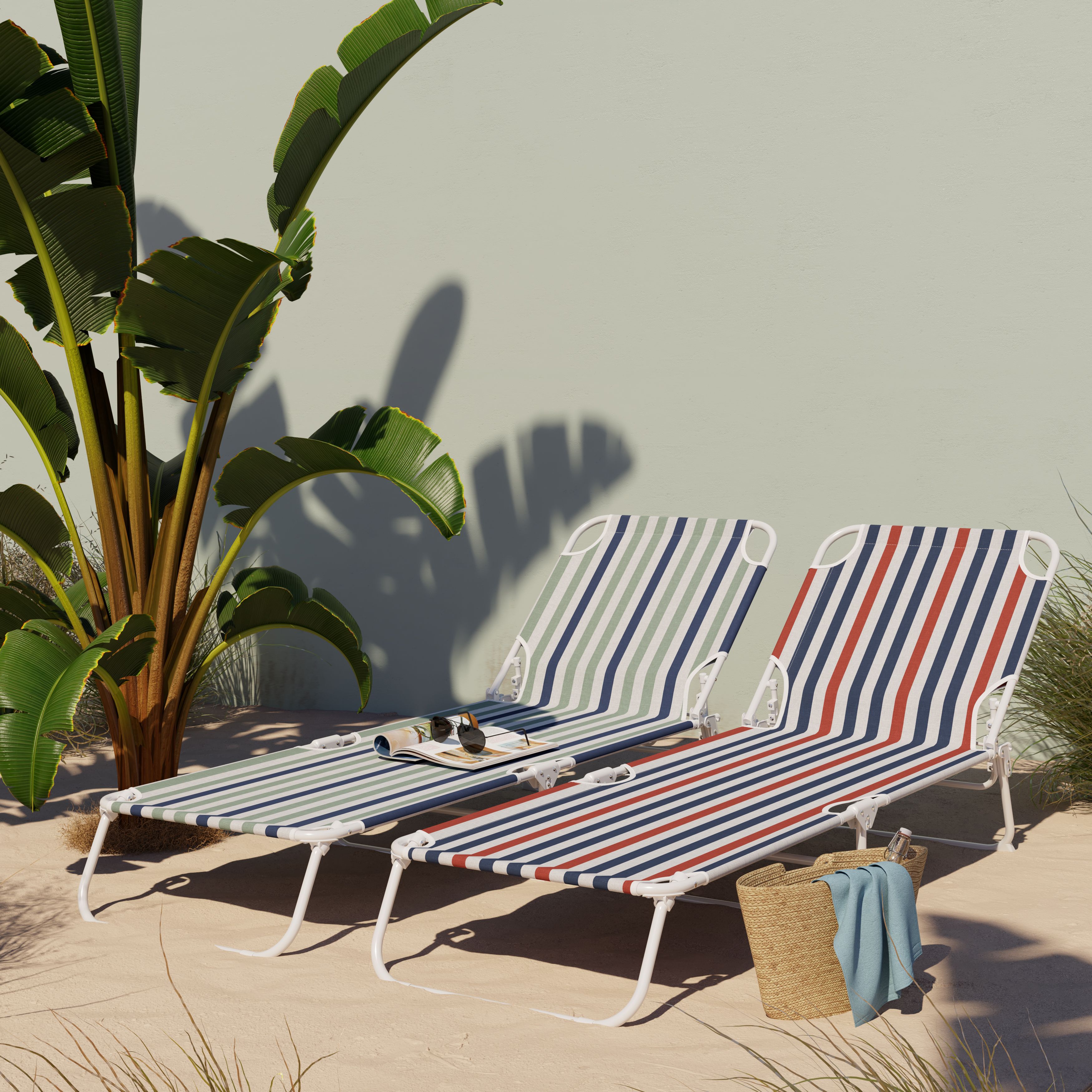 Curacao Blue & green Sun lounger