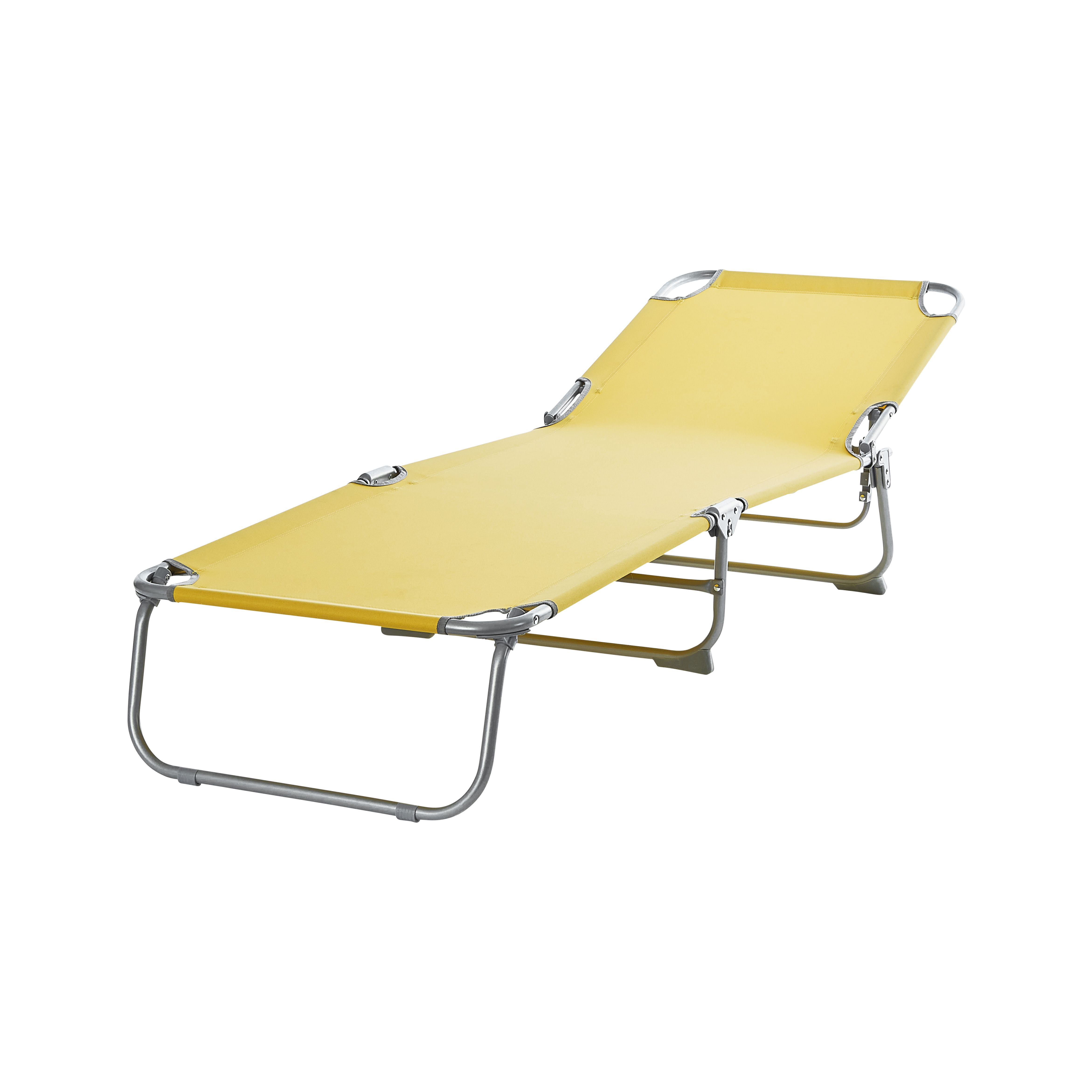 Folding metal deals sun lounger