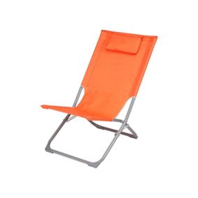 Curacao Mandarin orange Metal Beach Chair