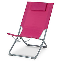 Curacao Pink Metal Beach Chair
