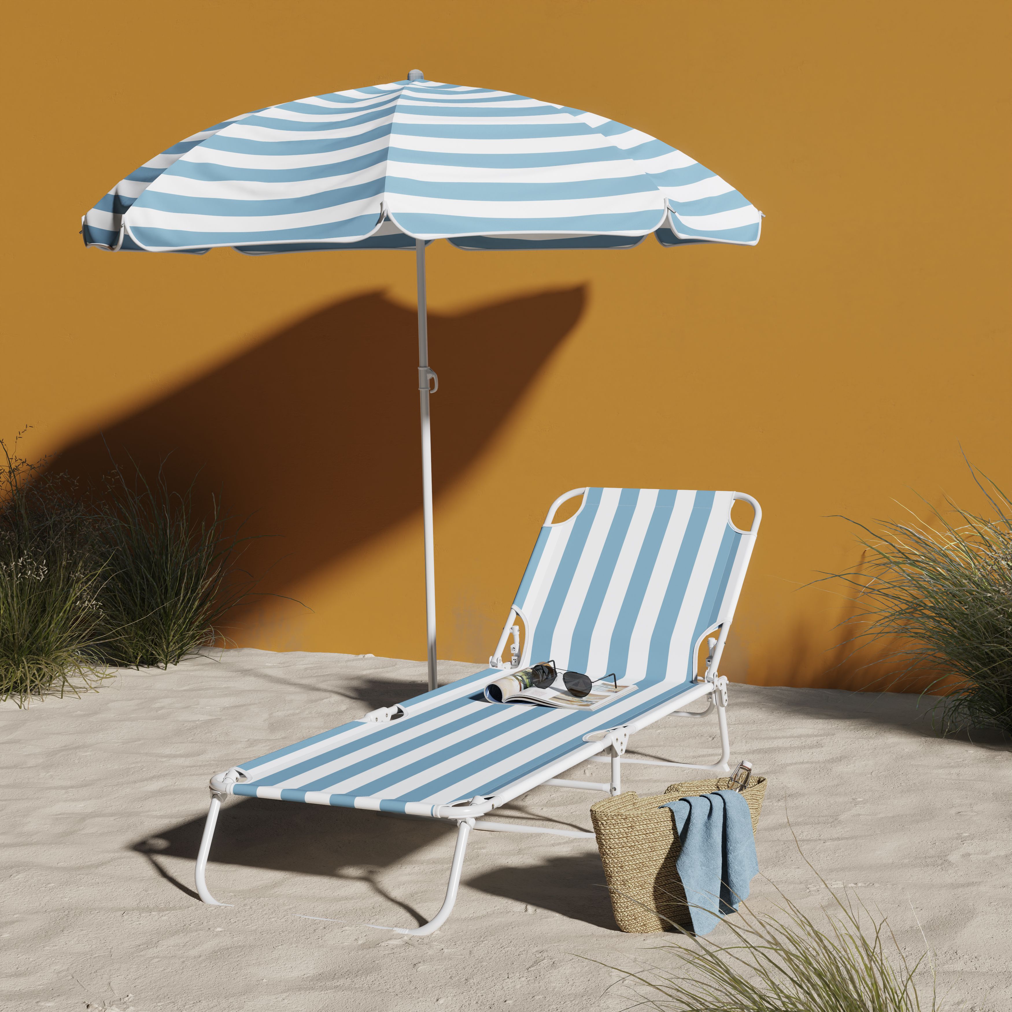 Beach sun store lounger