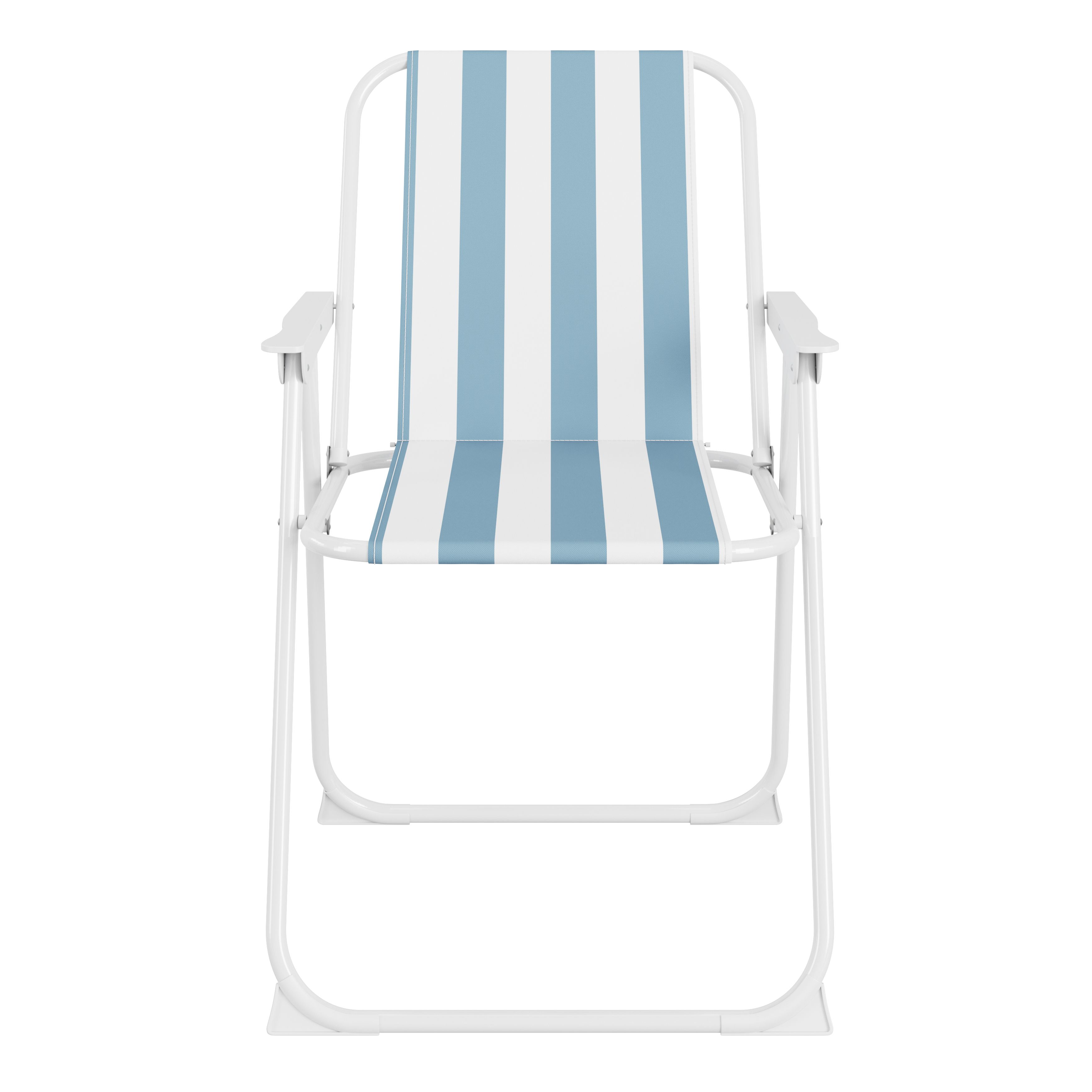 Curacao Still water blue Foldable Cabana striped Picnic chair