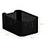 Curver Black rattan effect Plastic Storage basket (H)13cm (W)19cm