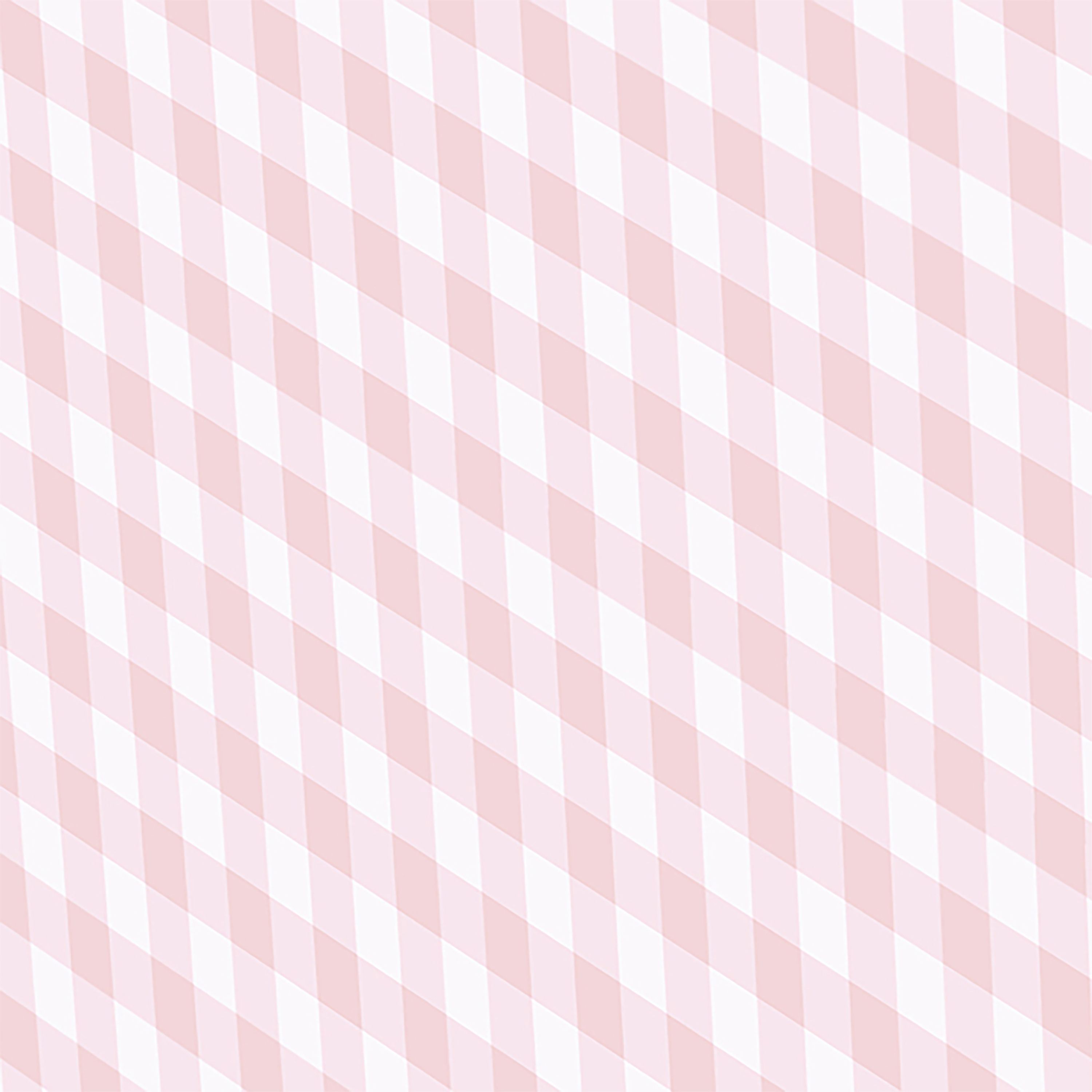 Curver Deco Box Pink & White Gingham Large Plastic Stackable Storage box & Lid