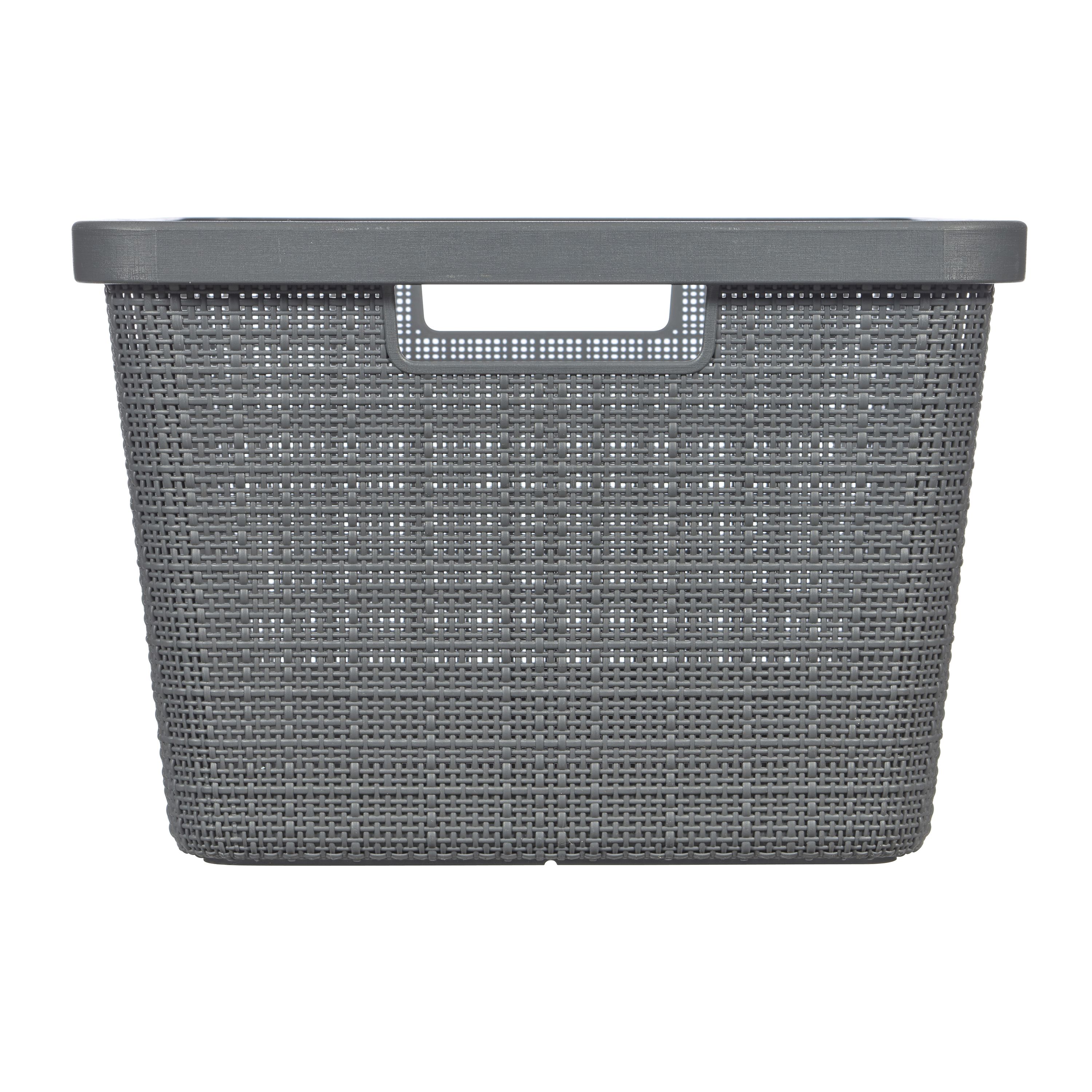 Curver Deep shadow Jute Plastic Laundry basket, 46L
