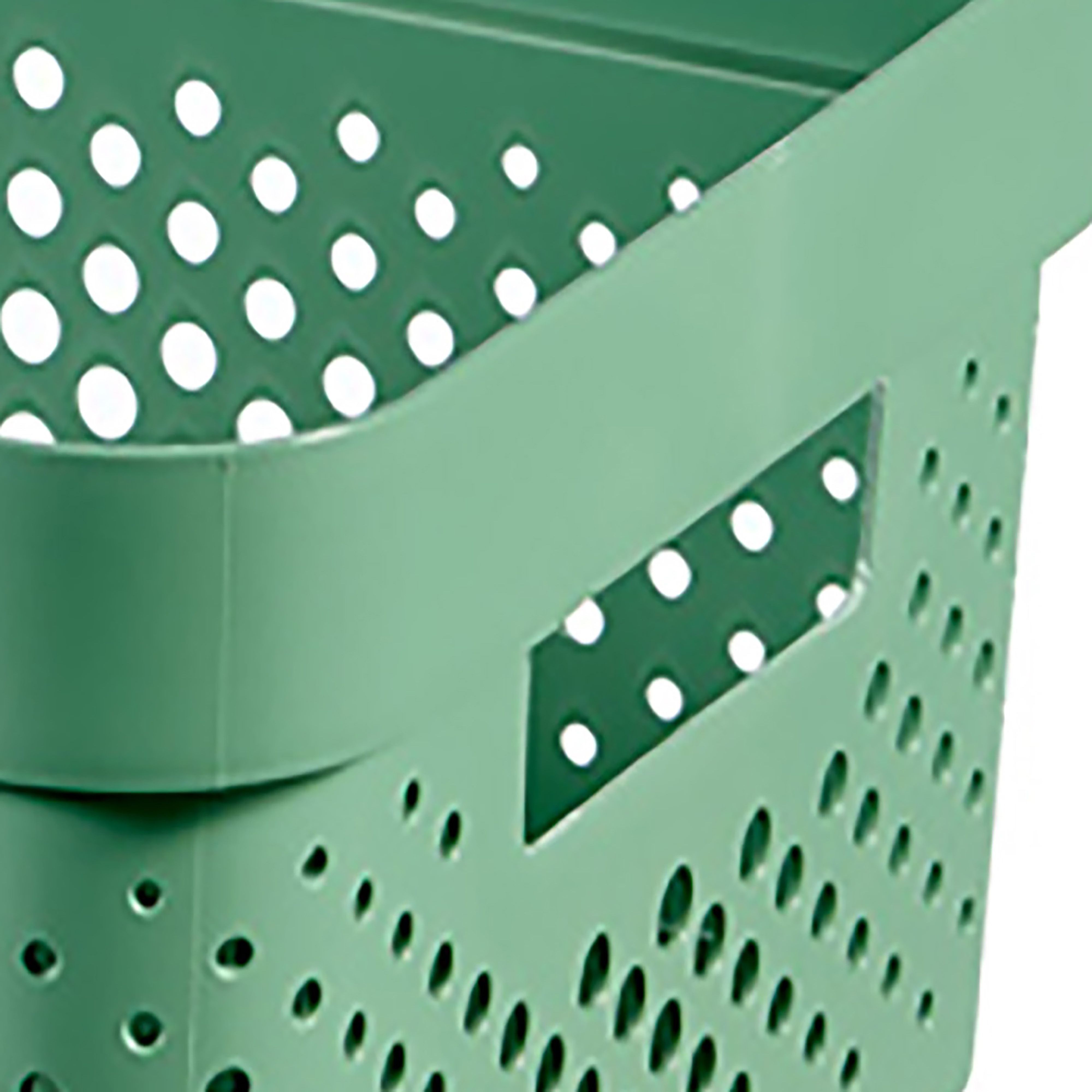 Curver Infinity Dots Green Plastic Stackable Storage basket (H)14cm (W)27cm (D)36cm