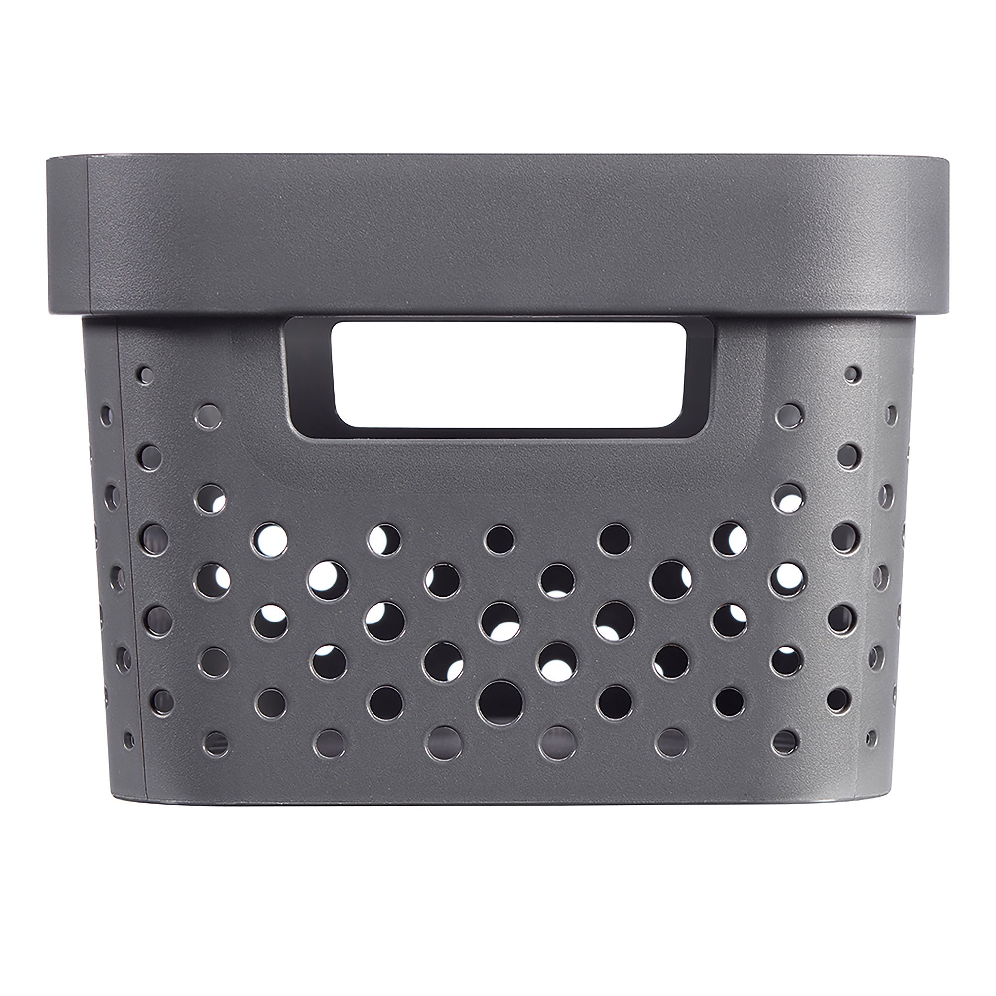 Curver Infinity Dots Matt grey Plastic Small Stackable Storage basket (H)1.2cm (W)2.6cm (D)2.6cm