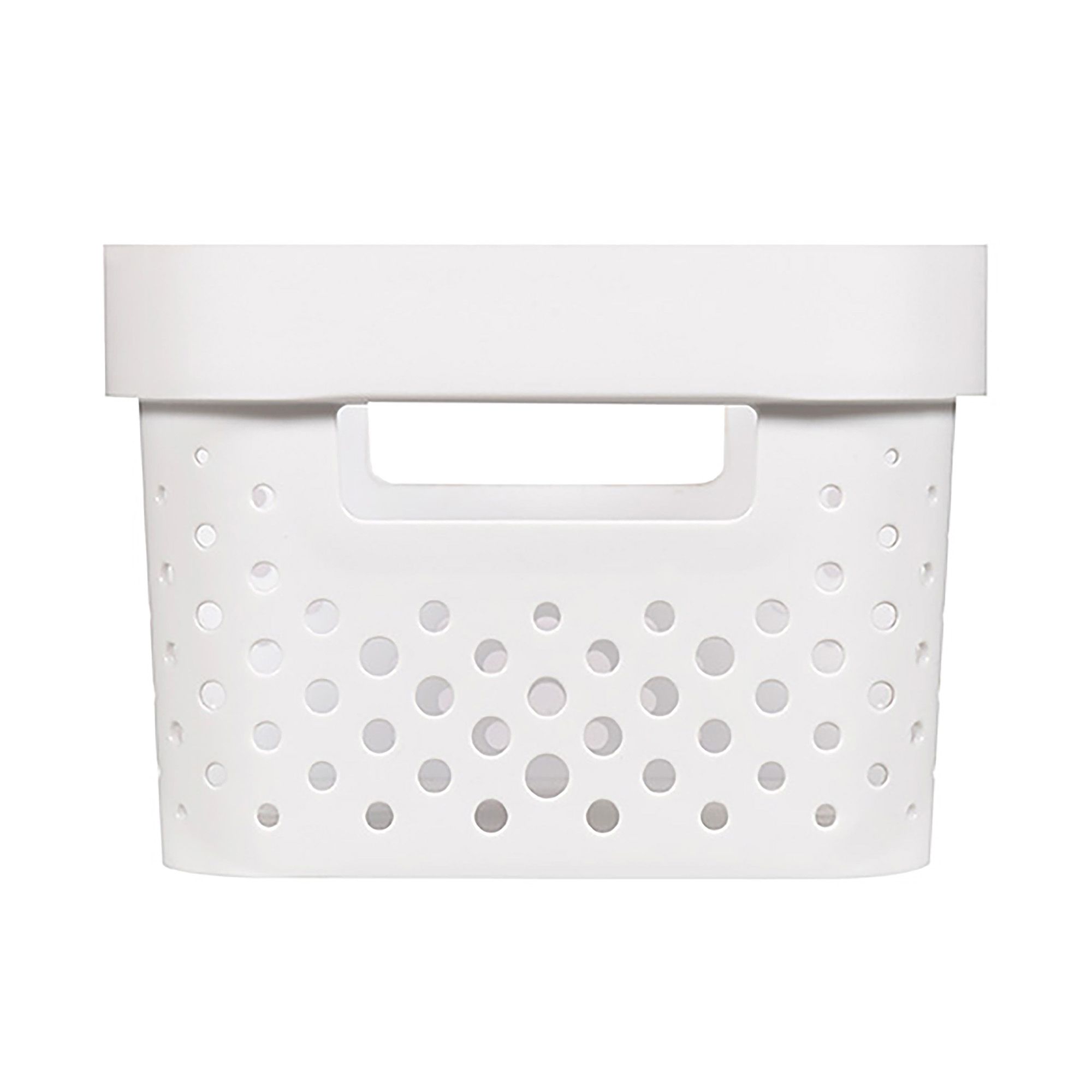 Curver Infinity Dots Matt white Plastic Stackable Storage basket (H)1.2cm (W)2.6cm (D)2.6cm