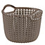 Curver Knit collection Harvest brown Plastic Storage basket (H)23cm (W)19cm