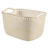 Curver Knit collection Oasis white Plastic Storage basket (H)23cm (W)40cm
