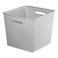 Curver My style Grey Plastic Nestable Storage basket (H)28cm (W)33cm