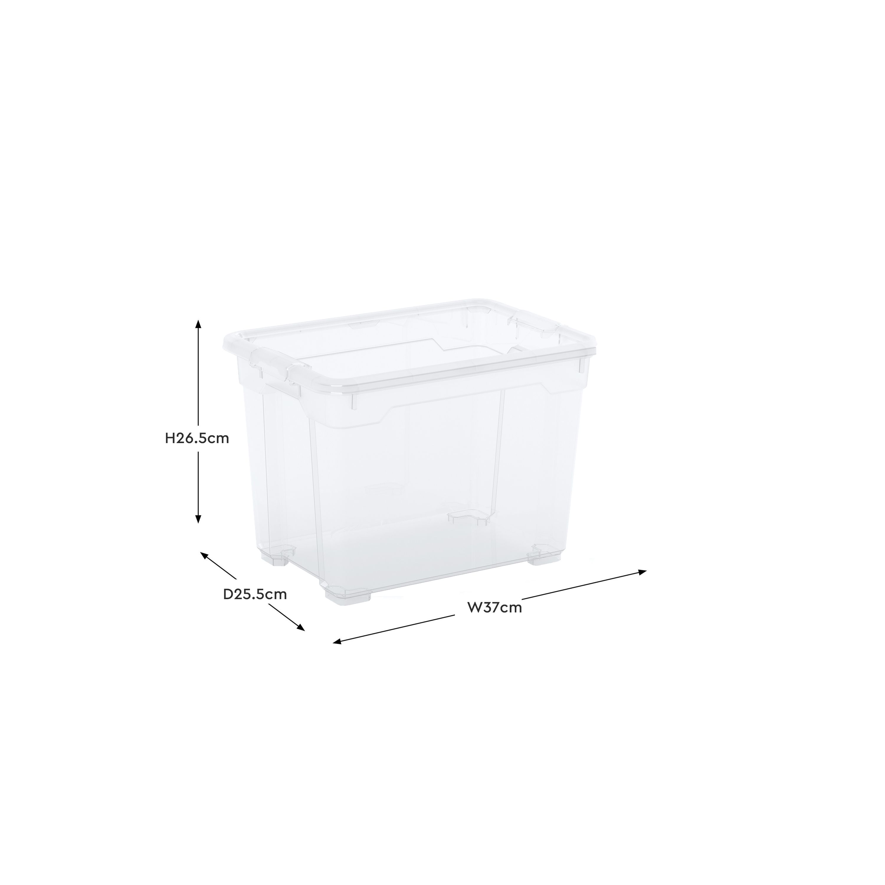 Curver R Box Clear 17L Small Stackable Storage box with Lid