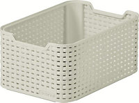 Curver Vintage white Plastic Basket (H)12.9cm (W)19.3cm