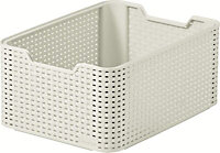 Curver Vintage white Plastic Basket (H)17.2cm (W)29cm