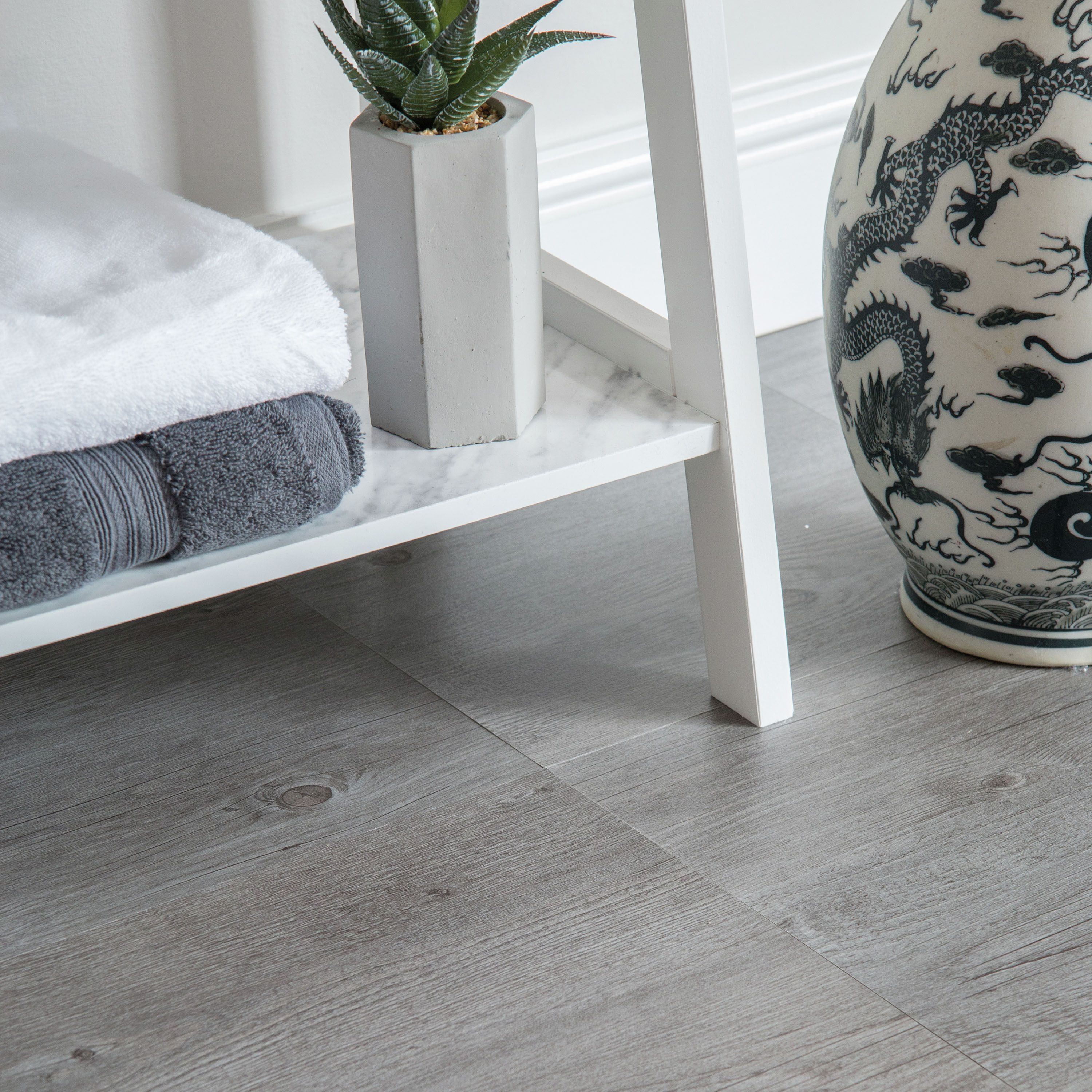 D-C-Fix Grey Wood effect Self-adhesive Vinyl tile, 1.2m²