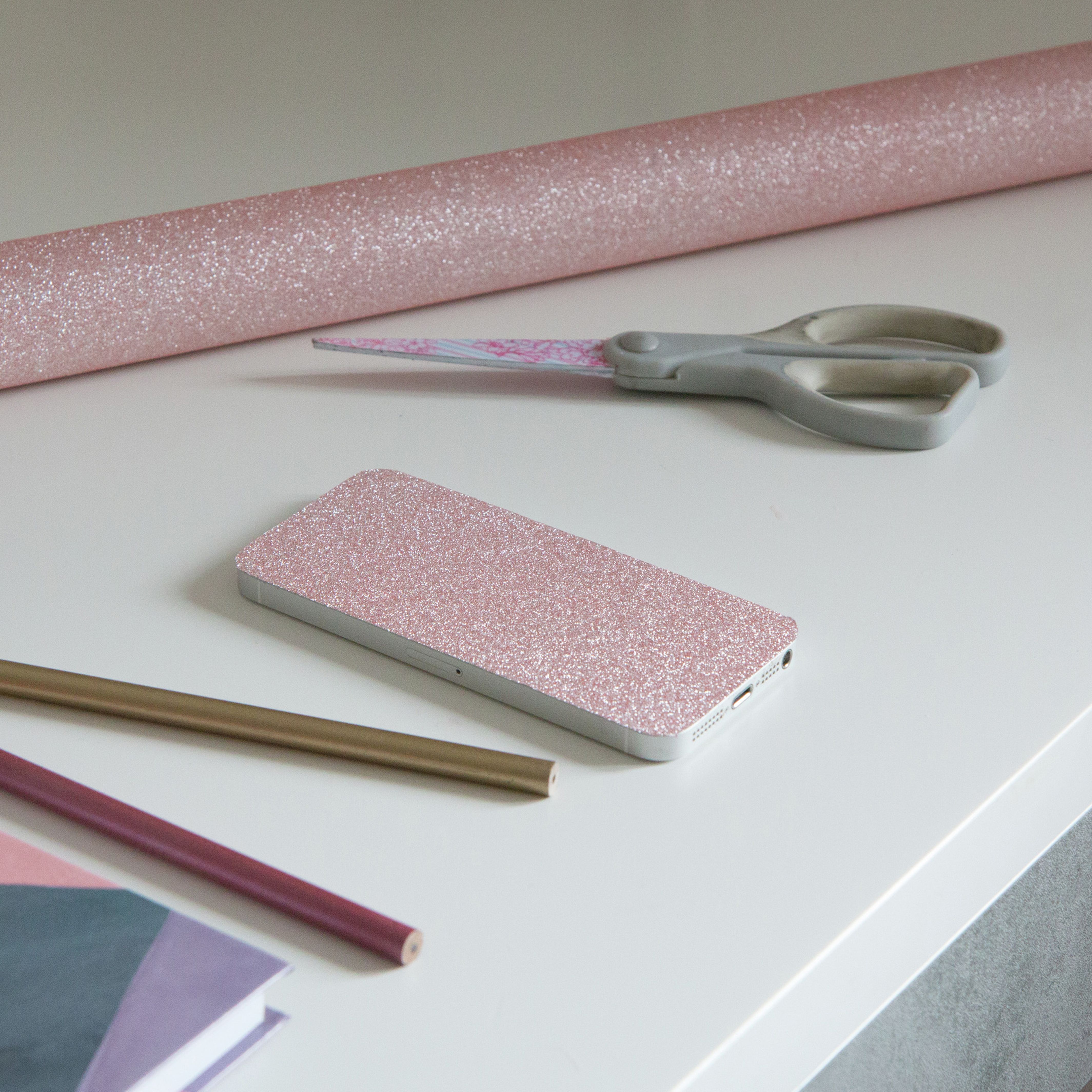 D-C-Fix Metallic pink glitter Mid sheen Pink Self-adhesive film (L)2m (W)675mm