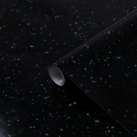 D-C-Fix Mid sheen Black Granite effect Self-adhesive film (L)2m (W)675mm