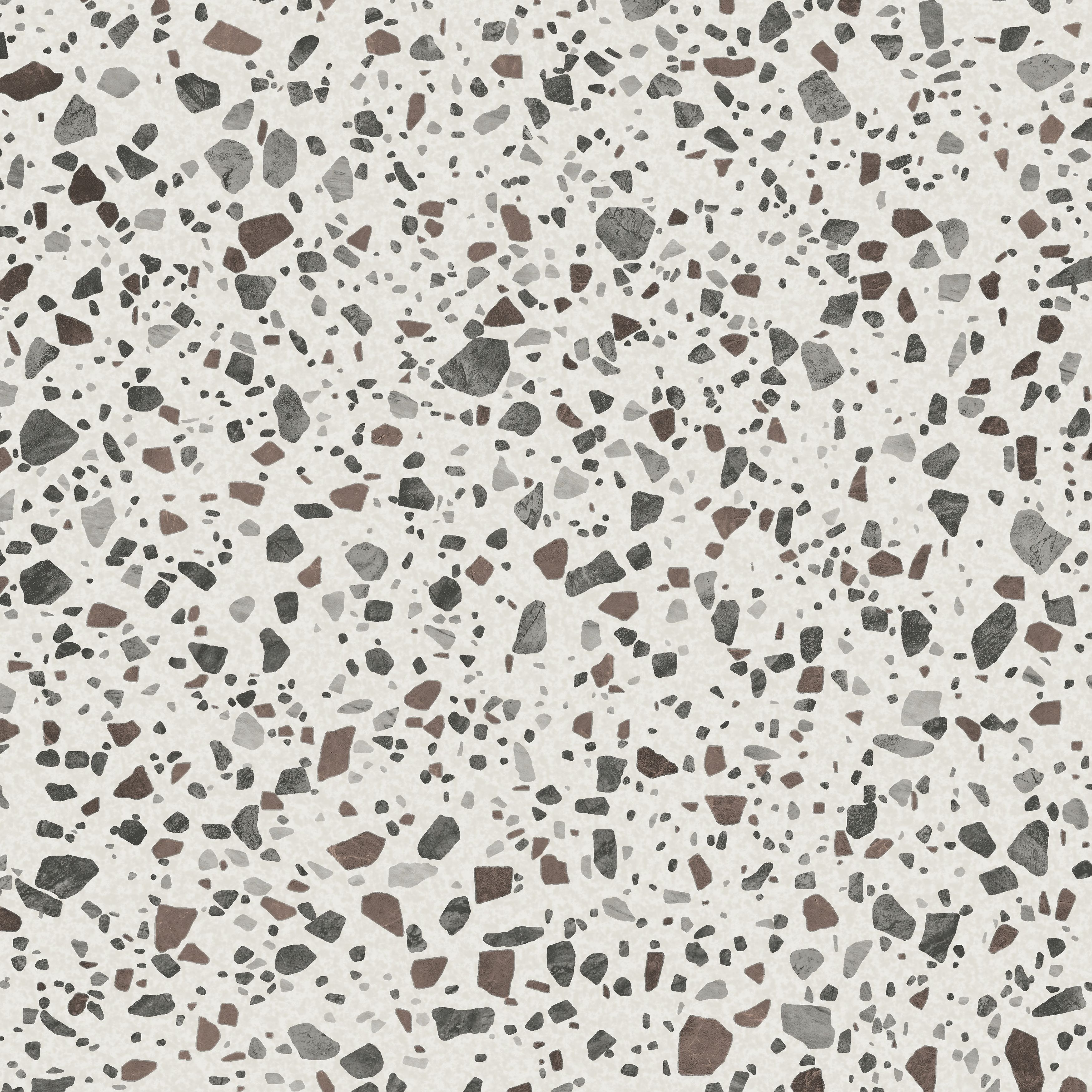 D-C-Fix White & Brown Terrazzo Stone effect Self-adhesive Vinyl tile, Pack of 11