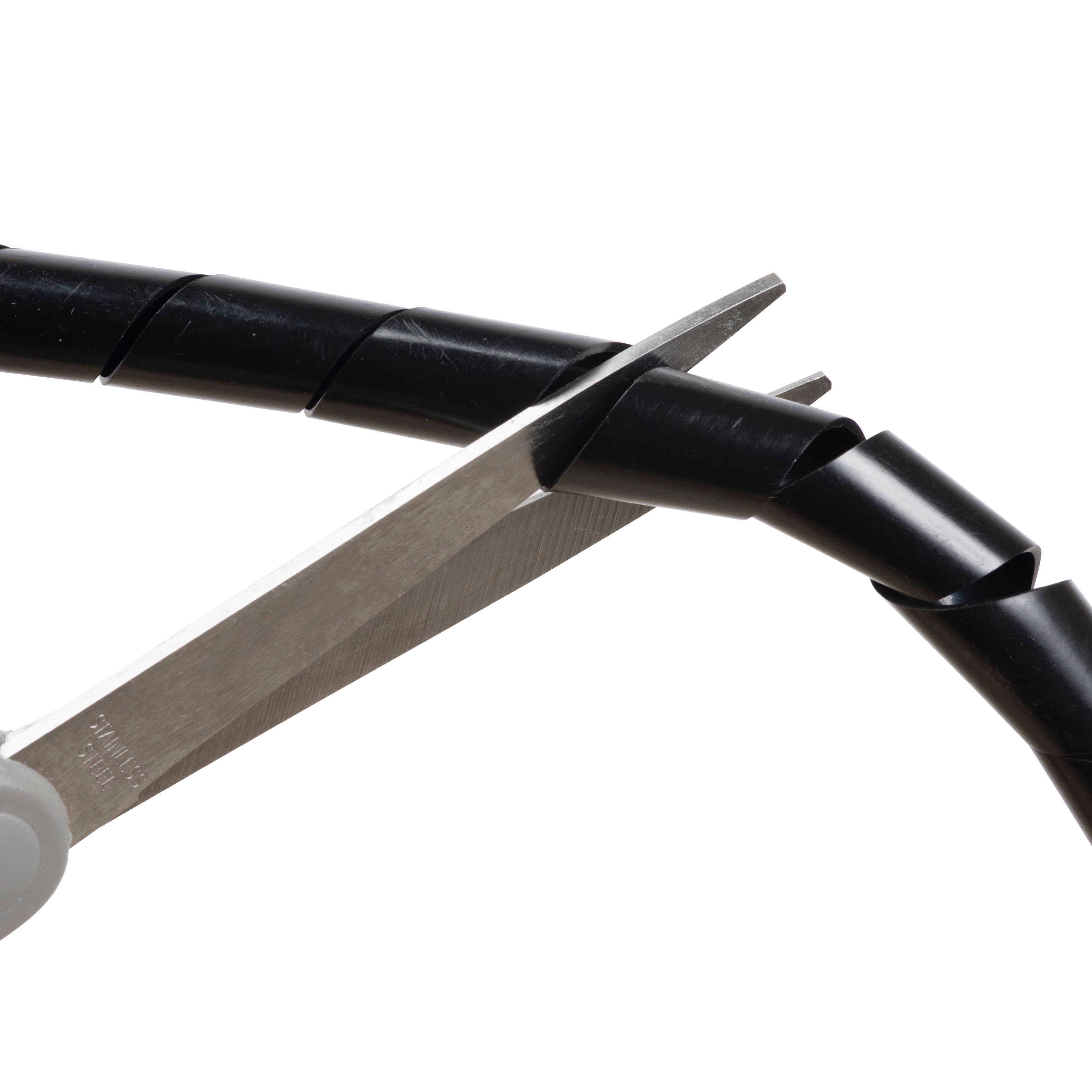 D-Line Black 10mm Cable wrap, (L)2.5m