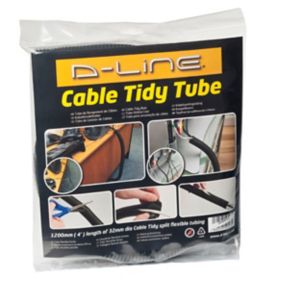 D-Line Black 32mm Cable wrap, (L)1.1m