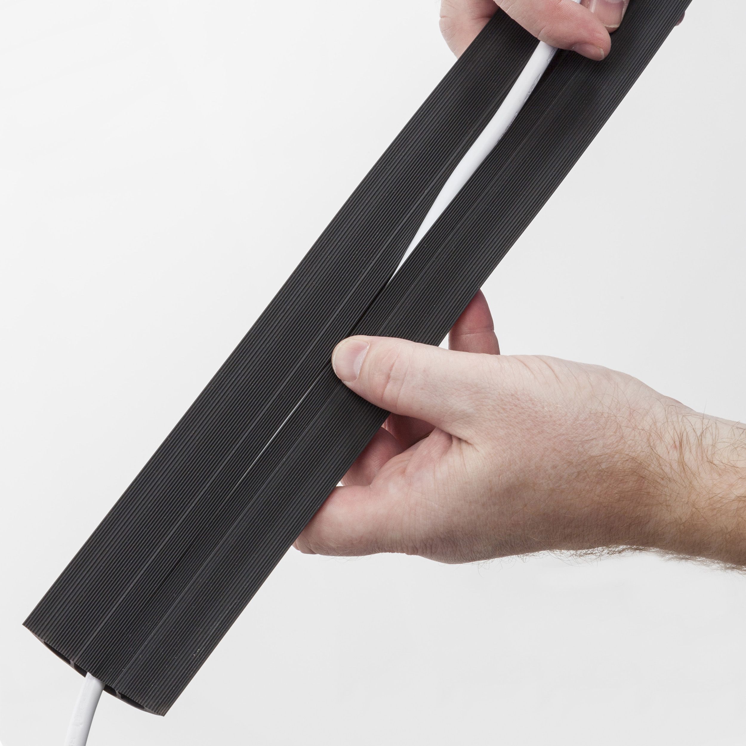 D-Line Black Floor cable cover, (L)1.8m