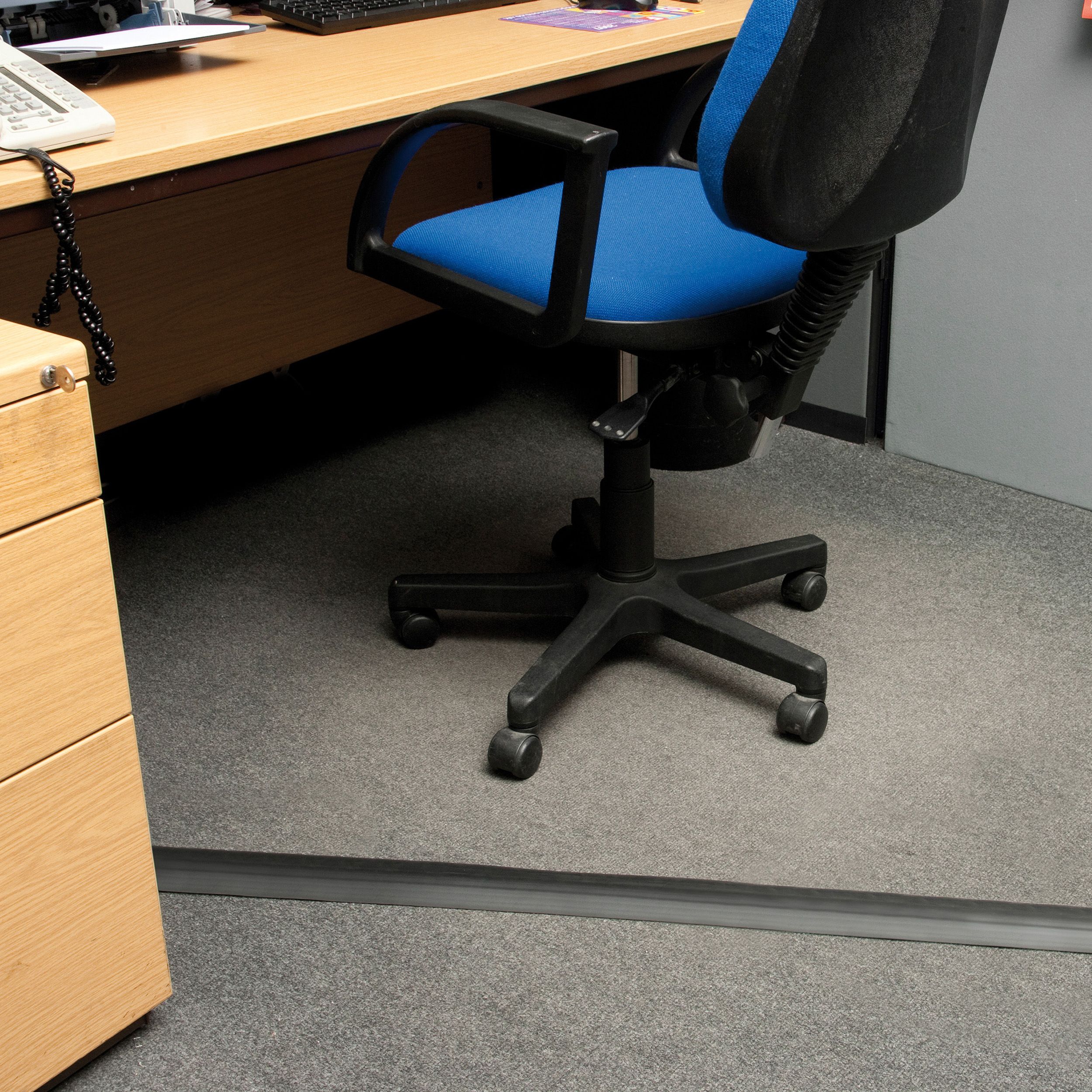 D-Line Black Floor cable cover, (L)1.8m