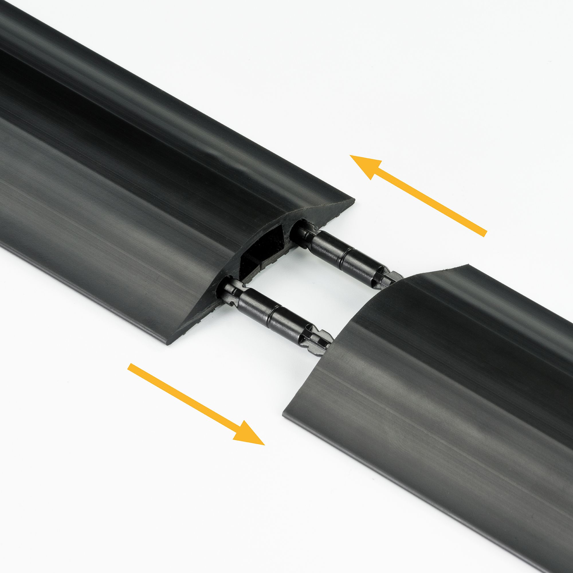 D-Line Black Floor cable cover, (L)1.8m